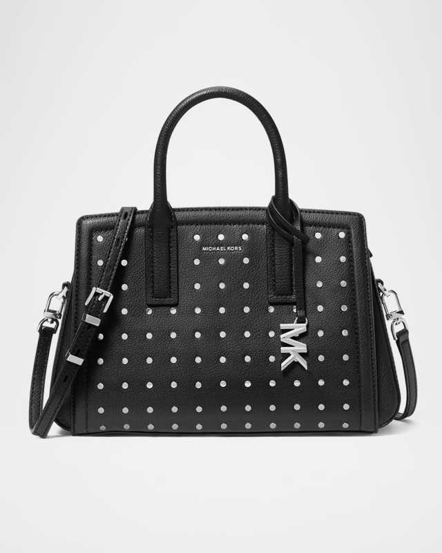 Laila Small Studded Leather Satchel Bag